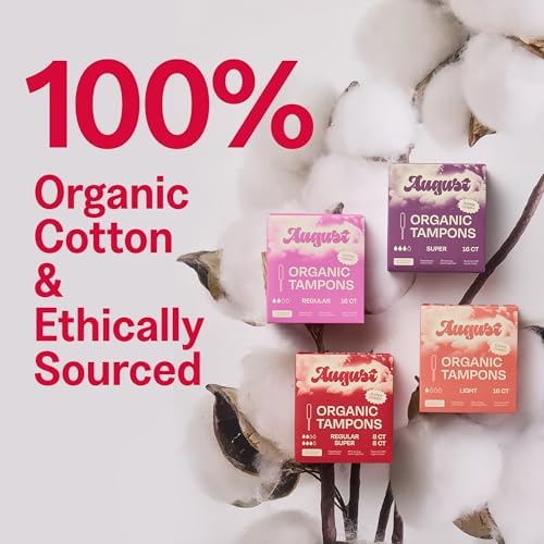 Non-toxic and fragrance-free August tampons for sensitive skin