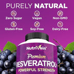 Nutrivein Premium Resveratrol packaging details