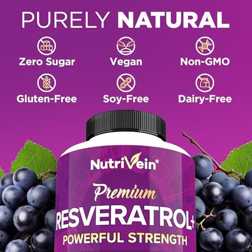 Nutrivein Premium Resveratrol packaging details