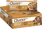 Quest Nutrition Chocolate Chip Dough Cookie Protein Bars, 21g Protein, 1g Sugar, 4g Net Carb, High Fiber, Gluten Free, Keto Friendy, 12 Count - Image 2