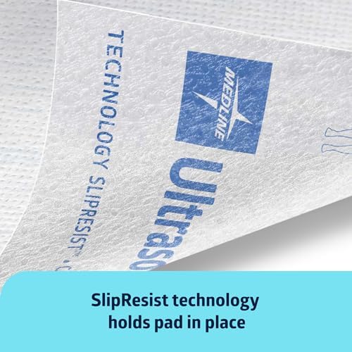 Medline premium drypads with SlipResist technology demonstrating the non slip backsheet backing.