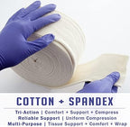 EVERLIT stockinette tubing applied to a knee for light to moderate tissue support.