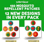 Travel-sized pack of RiptGear bug repellent stickers