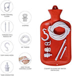 COOES colon cleansing kit accessories including flow control clamp and multiple nozzle tips.