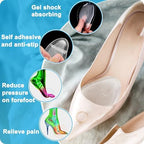 Shock absorbing gel shoe inserts for Morton's neuroma support.