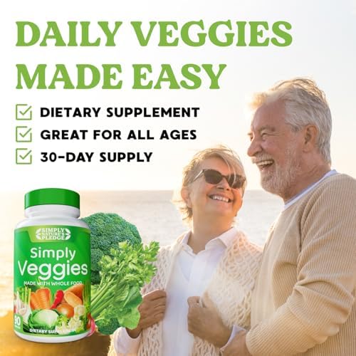 Simply Nature's Pledge ninety veggie capsules packaging showing authentic USA import seal.
