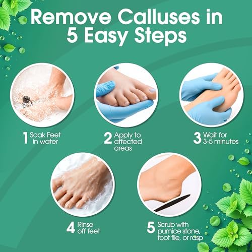 Salon grade foot care treatment for thick calluses and dry skin.