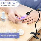Saviland gooseneck nail lamp clamped to a desk