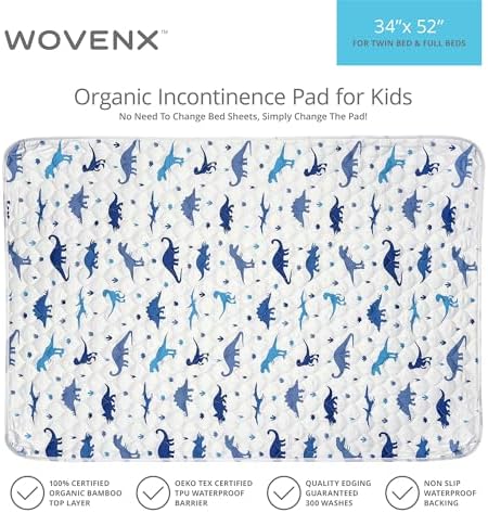 Wovenx machine washable bed mat for toddler bed wetting