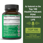 Side profile of Peak Performance Quercetin Phytosome 30 count bottle showing clear allergen free product highlights