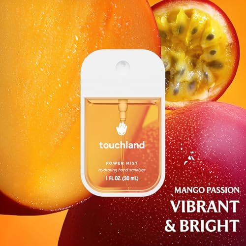 Touchland Hydrating Hand Sanitizer Spray, JUICY 5 Set (Citrus, Berry, Watermelon, Peach, Mango), 1 FL. OZ. Travel Size Power Mist Sprays (Set of 5) - Image 4