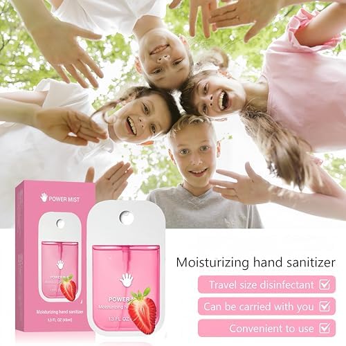 GKOKG 2pcs Hand Sanitizer Spray, Portable Power Mist Hydrating Hand Sanitizers Spray Travel Size, Pocket Hand Sanitizer Multi-Flavor Cleanses Your Hands - Image 6