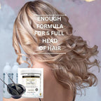 Blond Forte extra strength blue bleach powder container showing eight plus levels of lift specifications.