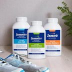 Zeasorb daily use moisture wicking powder bottle showing usage instructions.