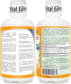 Vital Earth Minerals liquid trace supplement bottle showing ingredient and nutritional information label