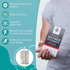 Packaging of the Medi Grade shower enema attachment for men and women.