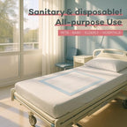 Side view of Dealmed medical underpad package showing 50 count