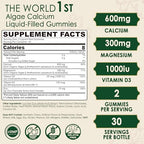 Lilicare vegan calcium gummies showing peach flavor label