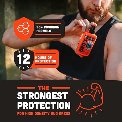 Close up of Bens Adventure Formula travel size insect repellent pump spray