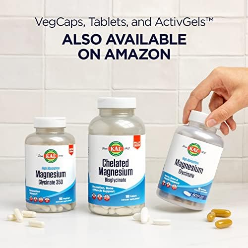 Authentic USA imported KAL magnesium glycinate bone health supplement bottle