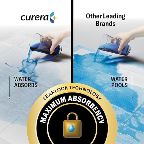 Curera premium latex free hypoallergenic disposable underpad material breakdown view