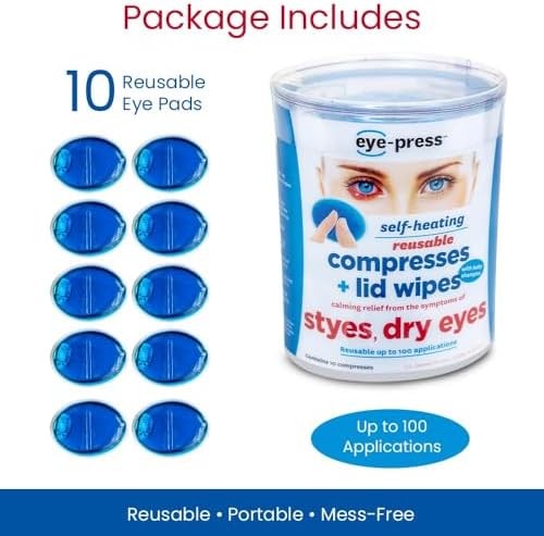 Eye-Press moist heat therapy kit for blepharitis and chalazion relief