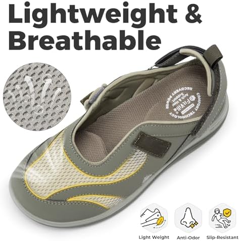 FitVille Mary Jane style diabetic sandals showing the wide toe box for bunion relief.