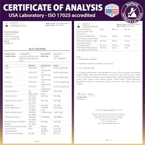 Authentic USA imported quercetin dietary supplement showing non-gmo badges
