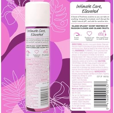 Summer's Eve pH-balanced and talc-free feminine spray ingredients list