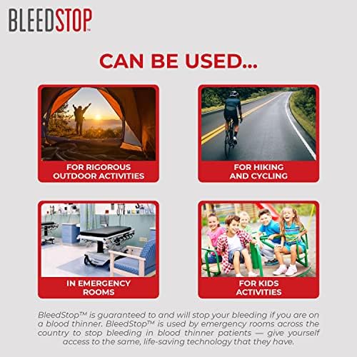 Back of BleedStop packaging showing usage instructions and safety info