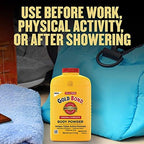 Cornstarch based medicated powder for sensitive skin and heat rash relief.