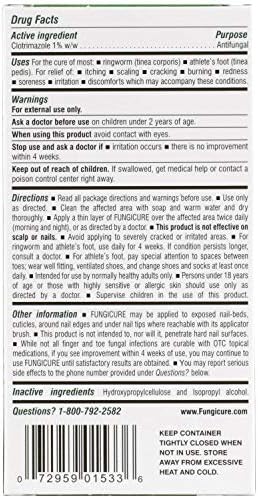 FUNGICURE clear fast drying liquid gel for athlete's foot and ringworm relief