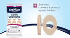 Instructions for applying Premier Solutions self-adhesive foam corn pads