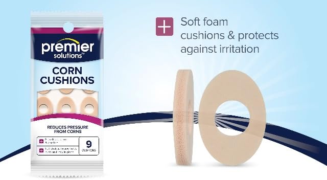 Instructions for applying Premier Solutions self-adhesive foam corn pads