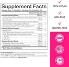 Side view of HerAuré Vaginal Moisture bottle highlighting the 60 vegan capsules count.
