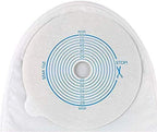 CLCMS drainable ostomy pouch highlighting the lightweight non woven fabric and integrated activated carbon filter