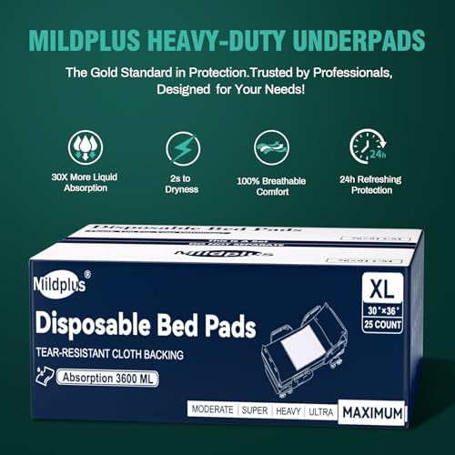 Mildplus bed pads for adults seniors and pets