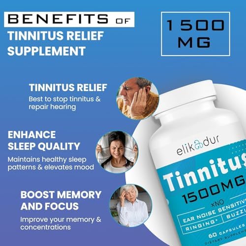 Elikadur tinnitus care herbal blend capsules for managing ear buzzing