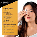 The Eye Doctor daily lid care wipes for sensitive eyes and blepharitis management.