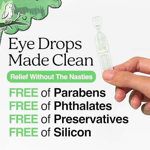 Hygienic individual eye drop applicators for sensitive eyes and contact lenses.