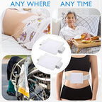 Secure hook-and-loop fastener closure on the imported feeding tube support belt.