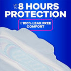 Close up of Always Size 2 pads with wings for leak protection
