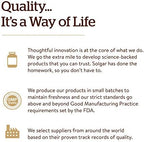 Authentic USA imported Solgar CoQ10 supplement bottle side view showing benefits