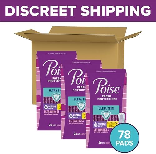 Kimberly Clark Poise postpartum pads ultimate absorbency long length display