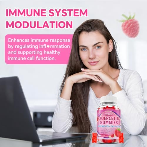 Premium imported immune support gummies with vitamin C and vitamin D3 nutrients.