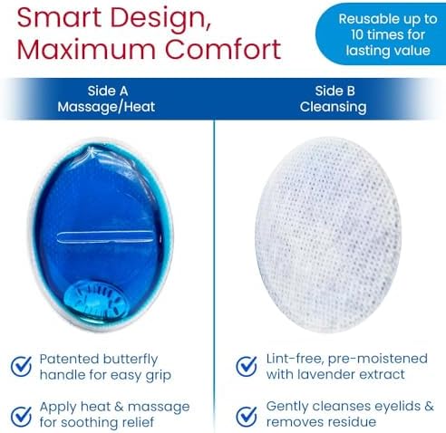 Close up of the patented self-heating mechanism in Eye-Press medical eye pads