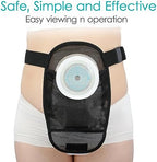 Washable ostomy bag protector with U-shaped opening for skin barrier