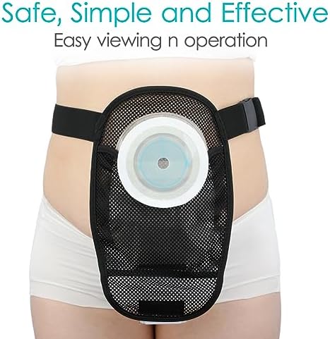 Washable ostomy bag protector with U-shaped opening for skin barrier