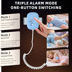 Rechargeable nighttime pee alarm for boys and girls with sensitive sensor.