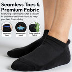 Close up of Viasox triple padded cushioning for diabetic foot protection.